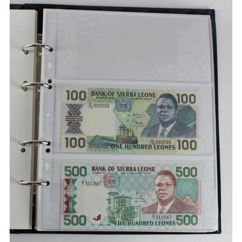 1062 - World, Africa G - U (99) a good group of mostly Uncirculated notes in 2 x Collectors albums, Gambia,... 