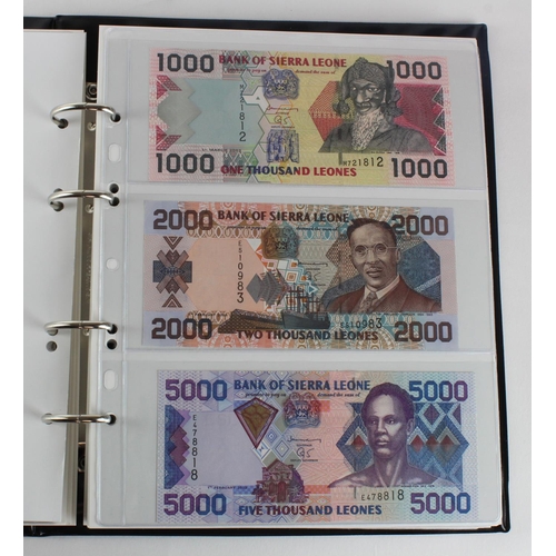 1062 - World, Africa G - U (99) a good group of mostly Uncirculated notes in 2 x Collectors albums, Gambia,... 