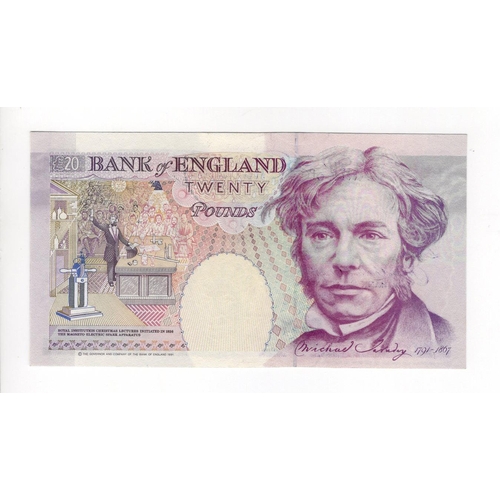 137 - Kentfield 20 Pounds (B372) issued 1991, rare EXPERIMENTAL note 'Z14' prefix, serial Z14 938776 (B372... 