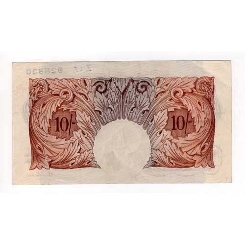 159 - Mahon 10 Shillings (B210) issued 1928, FIRST SERIES note serial Z17 928830 (B210, Pick362a) original... 