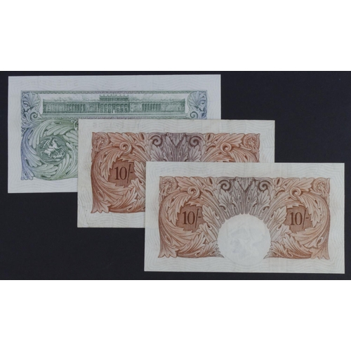 167 - O'Brien (3), a group of REPLACEMENT notes, 10 Shillings issued 1955 (2), serial 42A 177355 & 49A 341... 