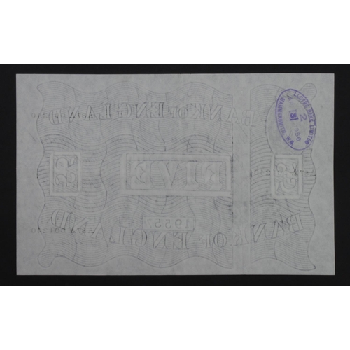 176 - O'Brien 5 Pounds (B276) dated 24th September 1955, rarer FIRST series 'A--A' prefix, serial A87A 001... 