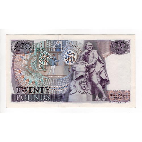 200 - Page 20 Pounds (B329) issued 1970, very rare FIRST RUN REPLACEMENT note 'M01' prefix, serial M01 710... 