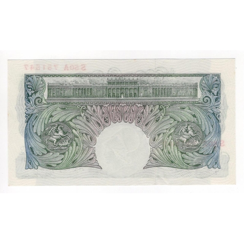 221 - Peppiatt 1 Pound (B260) issued 1948, FIRST SERIES of the new issue with security thread, serial S50A... 