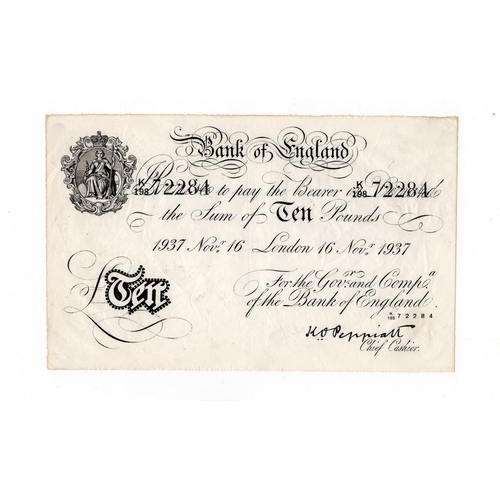 247 - Peppiatt BERNHARD notes (2), 10 Pounds dated 1937, serial K/187 52054 and K/198 72284 (B242 for type... 