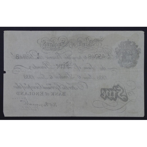 249 - Peppiatt forgery 5 Pounds dated 6th June 1938, NOT BERNHARD but a good quality Italian contemporary ... 