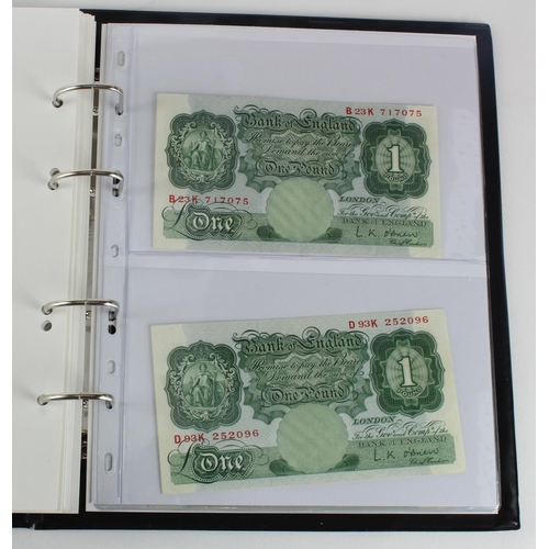 250 - Peppiatt, Beale & O'Brien (22), a collection of series A Britannia notes in an album, Peppiatt 10 Sh... 