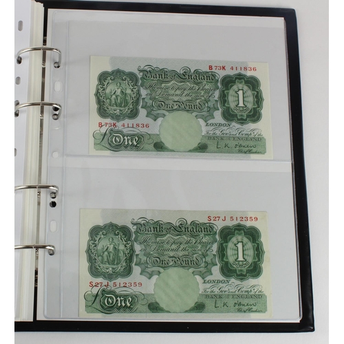 250 - Peppiatt, Beale & O'Brien (22), a collection of series A Britannia notes in an album, Peppiatt 10 Sh... 