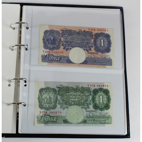 250 - Peppiatt, Beale & O'Brien (22), a collection of series A Britannia notes in an album, Peppiatt 10 Sh... 