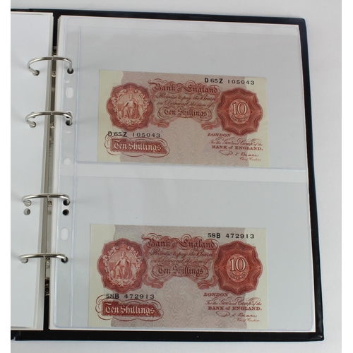 250 - Peppiatt, Beale & O'Brien (22), a collection of series A Britannia notes in an album, Peppiatt 10 Sh... 