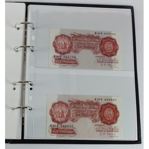 250 - Peppiatt, Beale & O'Brien (22), a collection of series A Britannia notes in an album, Peppiatt 10 Sh... 