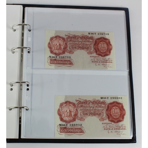 250 - Peppiatt, Beale & O'Brien (22), a collection of series A Britannia notes in an album, Peppiatt 10 Sh... 