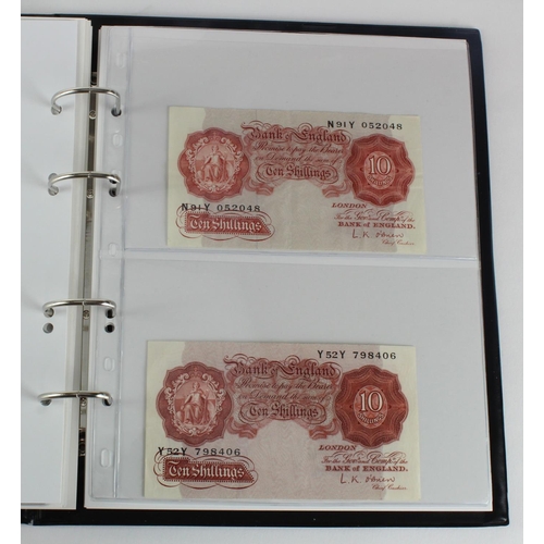 250 - Peppiatt, Beale & O'Brien (22), a collection of series A Britannia notes in an album, Peppiatt 10 Sh... 