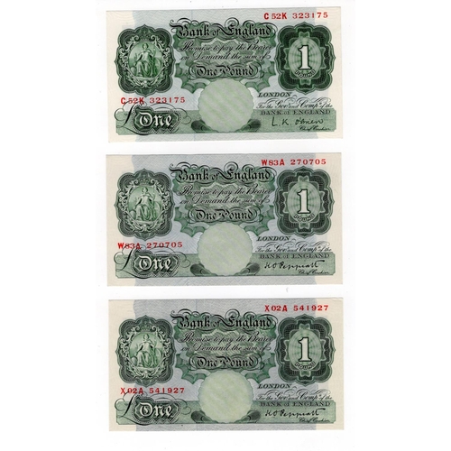 251 - Peppiatt, Beale & O'Brien 1 Pound and 10 Shillings (6), a high grade group of Series A Britannia not... 