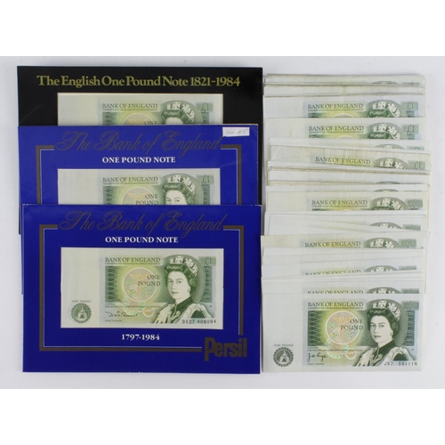 256 - Somerset 1 Pound (B341) issued 1981 (62), including many consecutively numbered notes, (B341, Pick37... 