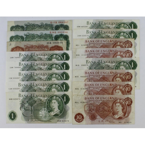 282 - Bank of England (16), a good group of REPLACEMENT notes, with signature range Beale to Hollom, Beale... 