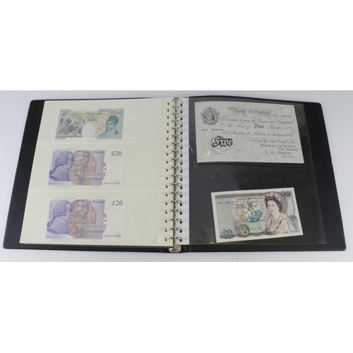 289 - Bank of England (35), collection in Lindner album, Catterns to Salmon, 10 Shillings to 20 Pounds, in... 