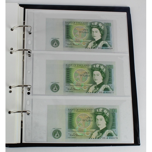 291 - Bank of England (49), a collection of 10 Shillings and 1 Pounds in an album, O'Brien 10 Shillings (1... 