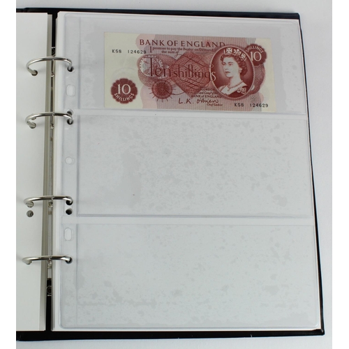 291 - Bank of England (49), a collection of 10 Shillings and 1 Pounds in an album, O'Brien 10 Shillings (1... 