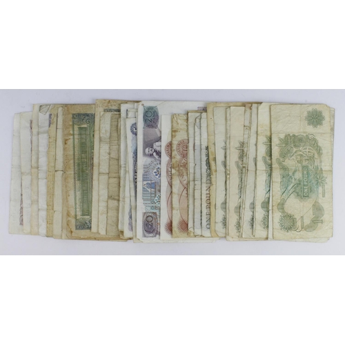 293 - Bank of England (53), a collection of lower grade and damaged notes comprising Peppiatt WW2 emergenc... 