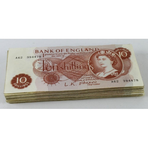 296 - Bank of England (69), O'Brien, Hollom & Fforde, a collection of series C Portrait 10 Shillings, O'Br... 