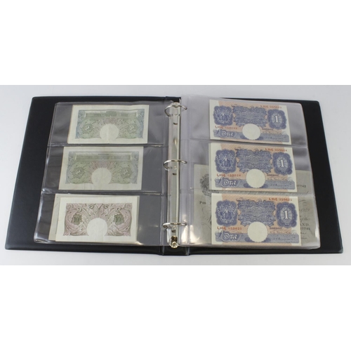 300 - Bank of England, Treasury & Provincial (52) in album with slipcase, Warren Fisher 1 Pound, Peppiatt ... 