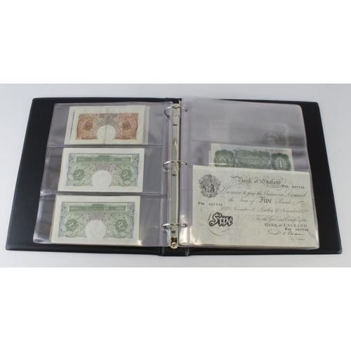 300 - Bank of England, Treasury & Provincial (52) in album with slipcase, Warren Fisher 1 Pound, Peppiatt ... 