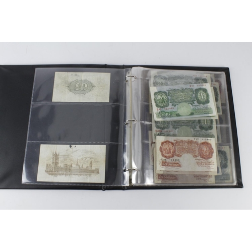 302 - Bank of England, Treasury, Scotland, Jersey, Guernsey collection in an album (71), including Bradbur... 