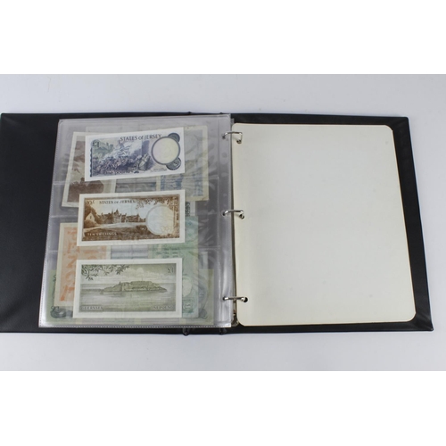 302 - Bank of England, Treasury, Scotland, Jersey, Guernsey collection in an album (71), including Bradbur... 