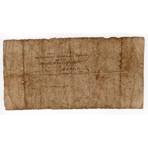 308 - Boston Bank 1 Guinea dated 1812, serial No. 5098 for Abraham Sheath & Son (Outing225a) holes, dirty ... 