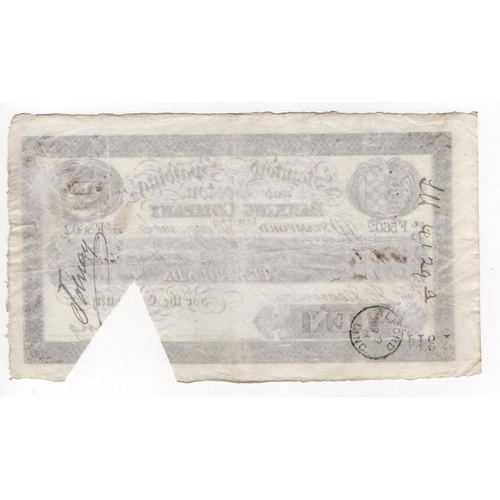 337 - Stamford Spalding & Boston Banking Company, Stamford Branch 10 Pounds dated 1st April 1906, No. F560... 