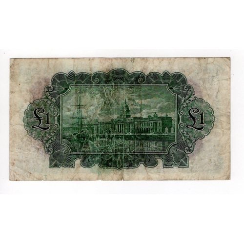 386 - Ireland Republic 1 Pound dated 7th January 1931, The National Bank Limited 'Ploughman' issue, signed... 