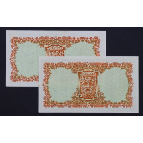 387 - Ireland Republic 10 Shillings (2) dated 6th June 1968, both last date and one last prefix of issue '... 