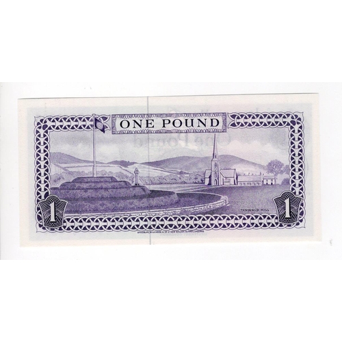 395 - Isle of Man 1 Pound issued 17th May 1979 (1972), signed John W. Paul, EXCEPTIONALLY LOW SERIAL No., ... 