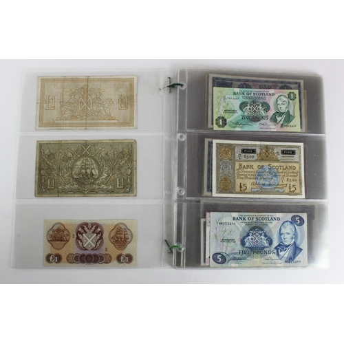 440 - Scotland (42), a collection in album sleeves, Bank of Scotland 10 Pounds dated 2003, 5 Pounds (3) da... 