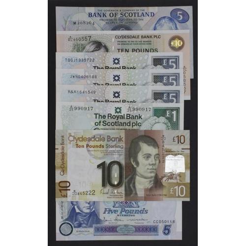 442 - Scotland (8), Royal Bank of Scotland 5 Pounds (3) a group of Commemorative notes, Royal and Ancient ... 