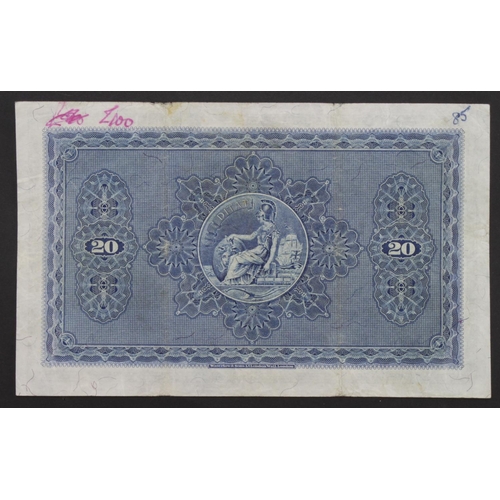 453 - Scotland, British Linen Bank 20 Pounds dated 16th June 1952, signed A.P. Anderson, serial S/4 09/317... 