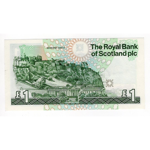 471 - Scotland, Royal Bank of Scotland 1 Pound dated 1988, a scarce ERROR missing a digit in serial number... 