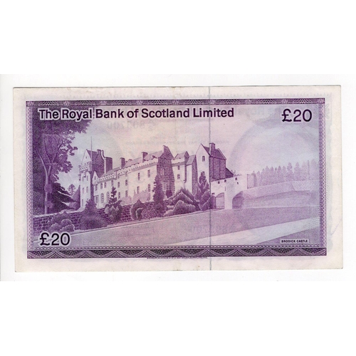 475 - Scotland, Royal Bank of Scotland 20 Pounds dated 10th January1981, signed J.B. Burke, serial A/2 803... 