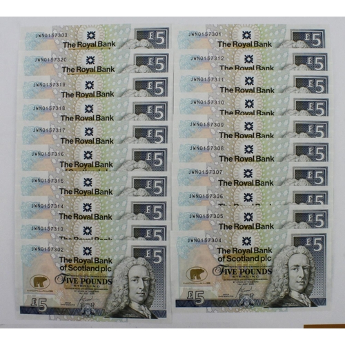 477 - Scotland, Royal Bank of Scotland 5 Pounds (20), Jack Nicklaus Commemorative issue dated 14th July 20... 