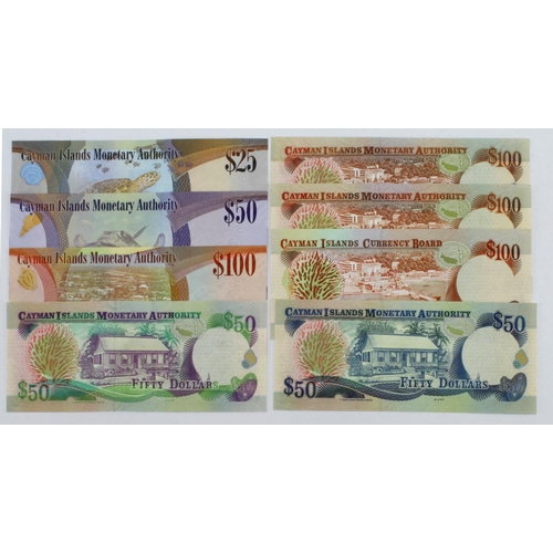 553 - Cayman Islands (8), 100 Dollars dated 1996 serial B/1 251320 (TBB B120a, Pick20), 100 Dollars dated ... 