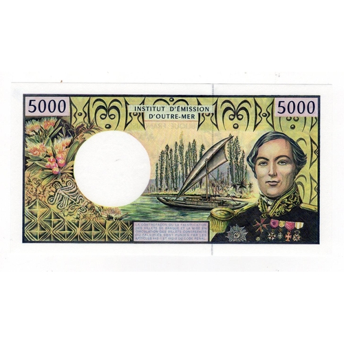 665 - French Pacific Territories 5000 Francs issued 1996, serial G.015 42206 (TBB B103i, Pick3i) Uncircula... 