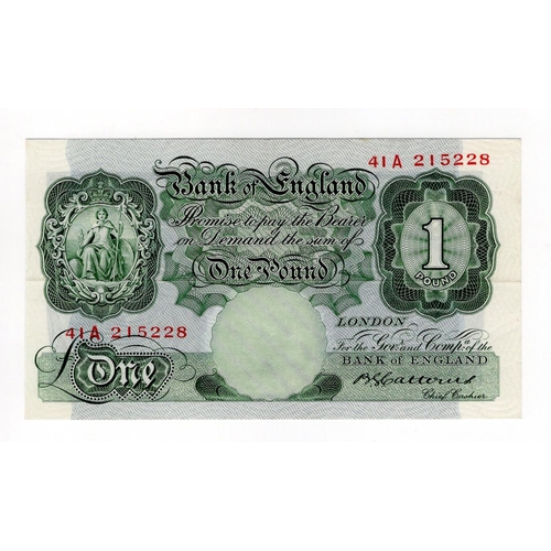 68 - Catterns 1 Pound (B226) issued 1930, this the much scarcer second issue only printed with 'A' prefix... 