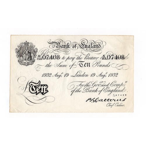 76 - Catterns BERNHARD notes (2), 20 Pounds dated 15th August 1933, serial 47/M 72827 (B230 for type) Ope... 