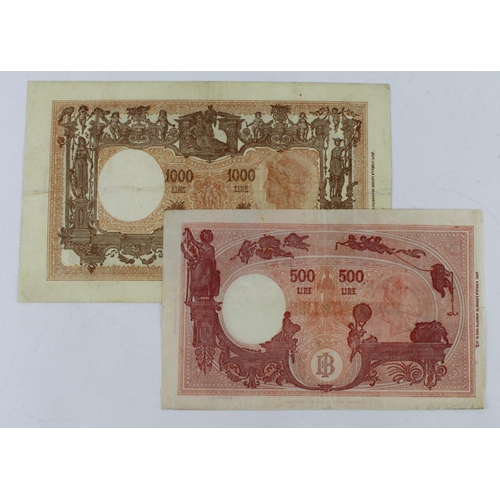 787 - Italy (2), 1000 Lire dated 19th December 1946, signed Einaudi & Urbini, serial W1992 030935 (TBB B42... 