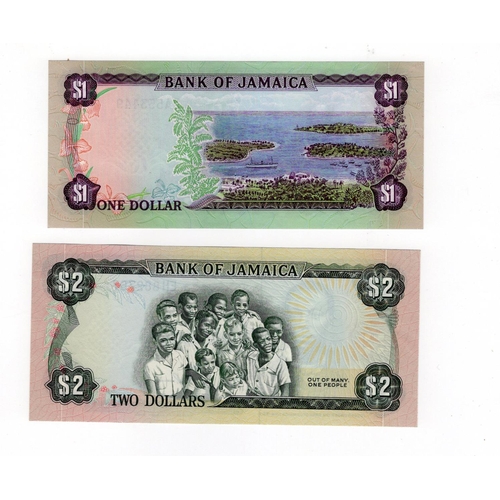 796 - Jamaica (5), 20 Dollars dated Law 1960 (issued 1976), serial B943459 (TBB B218a, Pick63), 10 Dollars... 