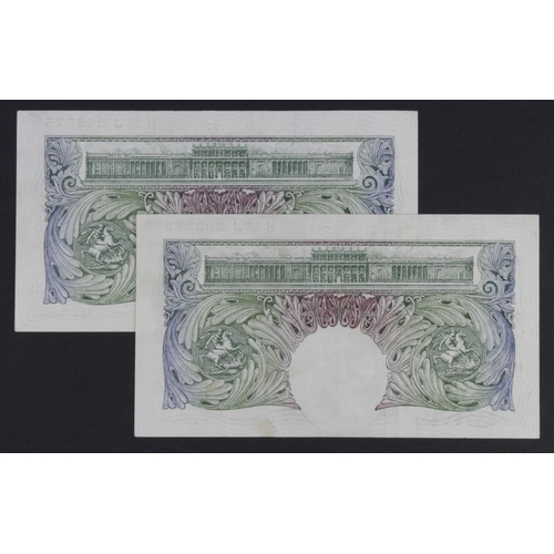 80 - ERROR Beale 1 Pound (B268) issued 1950 (2), exceptionally scarce Britannia error 2 notes with IDENTI... 