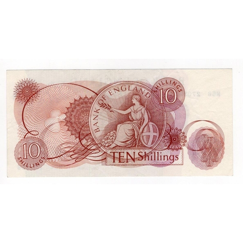 94 - Fforde 10 Shillings (B311) issued 1967, rare FIRST RUN REPLACEMENT note 'M56' prefix, serial M56 270... 