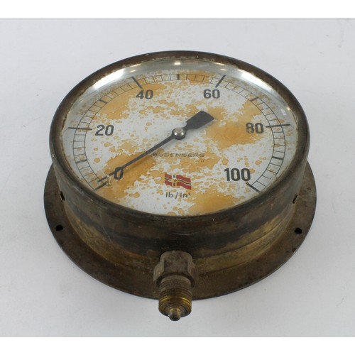 1733 - German kriegsmarine ships pressure gauge possibly from a U boat.