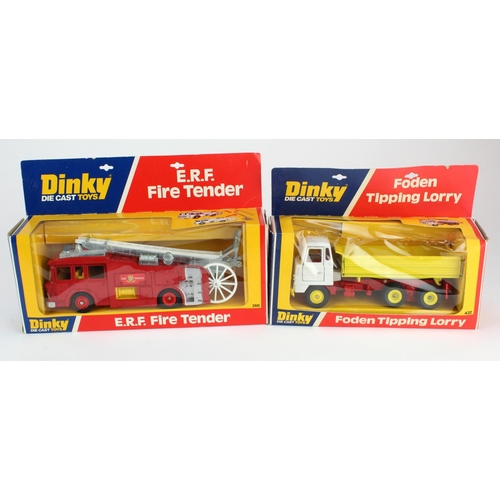 109 - Dinky Toys. Two boxed Dinky Toys, comprising 'ERF Fire Tender (no. 266)' & 'Foden Tipping Lorry (no.... 